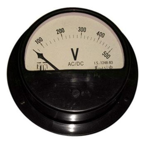 Moving iron type projection s.o. 96 round a.c. voltmeter