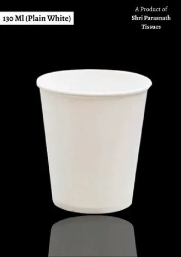 130ml plain white paper cup