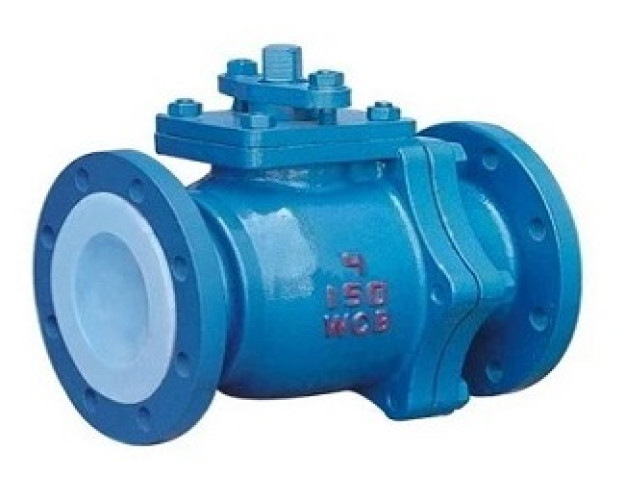 Flange pfa lined ball valve