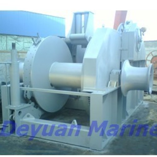 Hydraulic single gyspy mooring winch