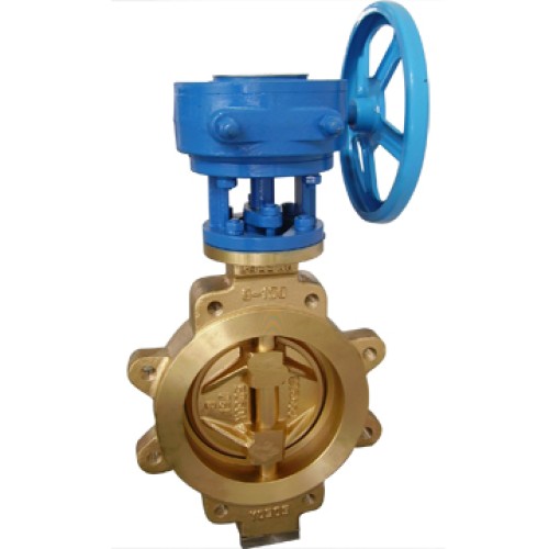 Offset butterfly valves, aluminum bronze