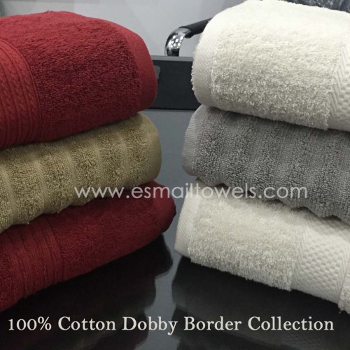 Towels dyed dobby border