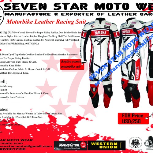 Custom made motor bike racing suit