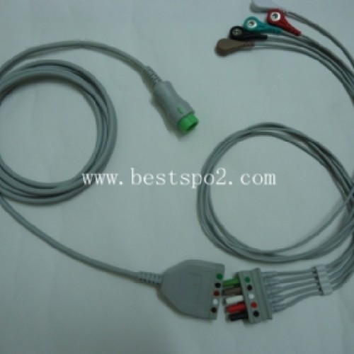 Mindray one piece 5 lead ecg cable and leadwires