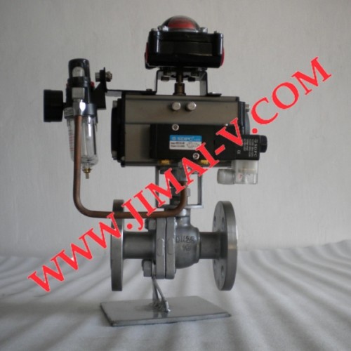 Ce, iso spring return pneumatic actuated ball valve