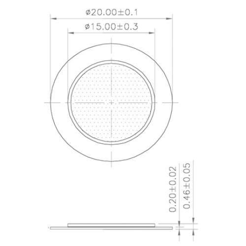 Piezo disc 20mm 7.2khz for buzzer and drum/guitar sensor