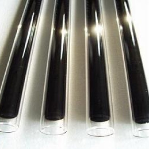 Triple coated solar evacuated glass tube