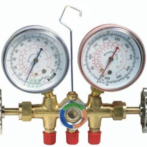 Testing manifold, gas meter gauge