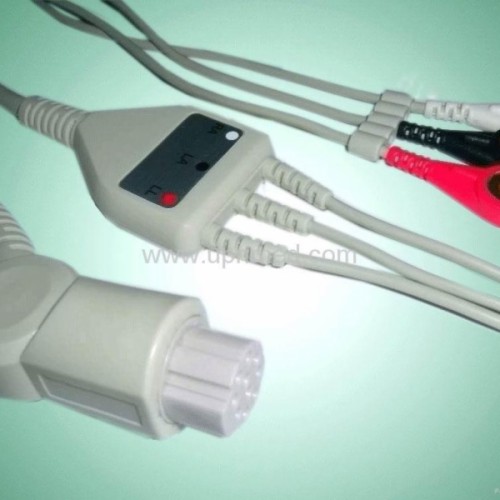 Datex one piece 3-lead ecg cable with leadwires