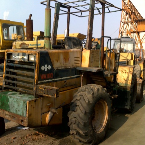 Used komatsu wa100-1 wheel loader