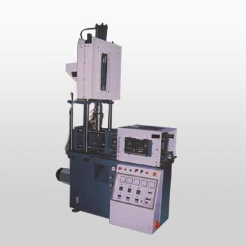 Fully automatic planger type (toggle clamping) vertical injection molding m