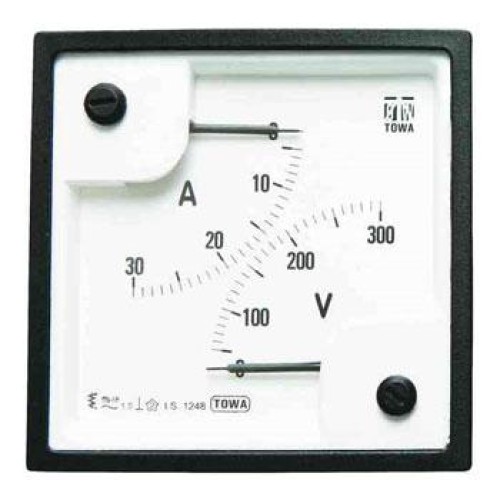 Moving iron sq 96 a.c. dual range meters