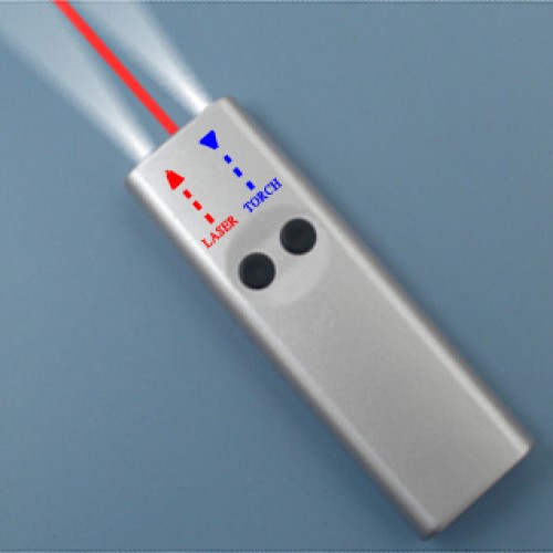 Card laser pointer with led